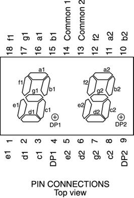 Display 7 Segmentos 2 Dígitos Cátodo Común